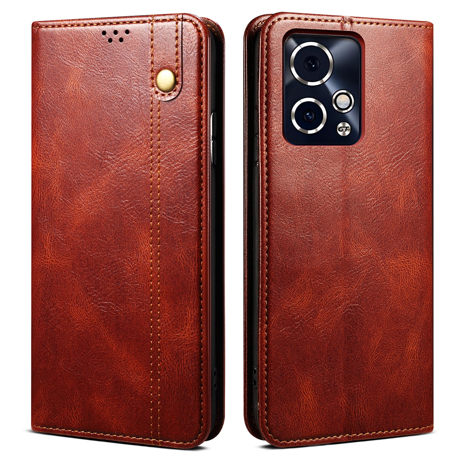 For Honor 90 GT 5G PU Leather Case Card Slot Wallet Phone Shell Crazy Horse Pattern - Black For Honor 90 GT 5G PU Leather Case Card Slot Wallet Phone Shell Crazy Horse Pattern - Black